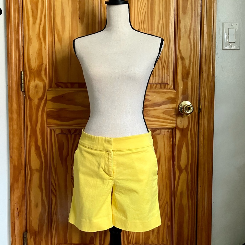 Yellow Loft Riviera Shorts with a 5” Inseam